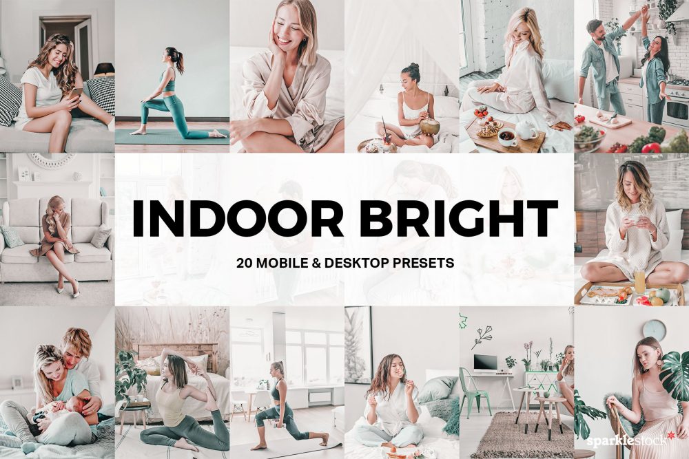 20 Indoor Bright Lightroom Presets Cover