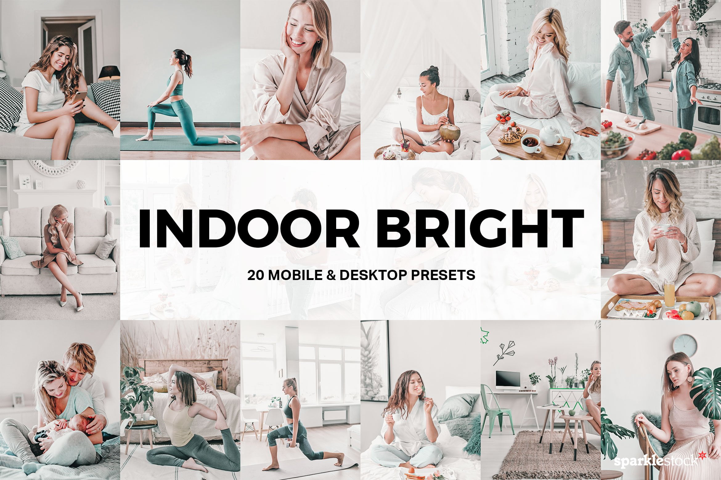 20 Indoor Bright Lightroom Presets Cover