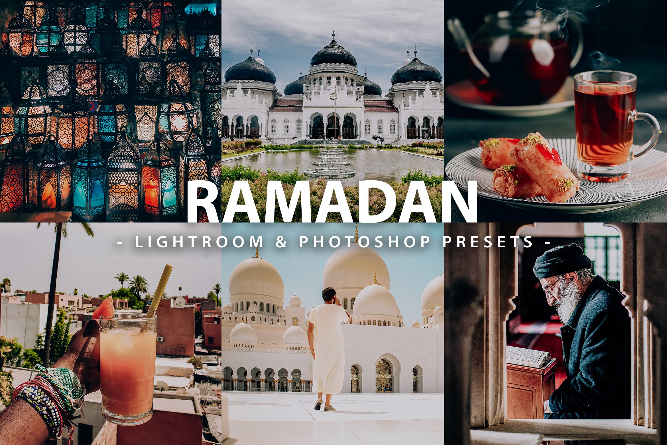7 پریست لایتروم و فتوشاپ مجموعه رمضان