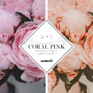 Coral pink lightroom preset 3