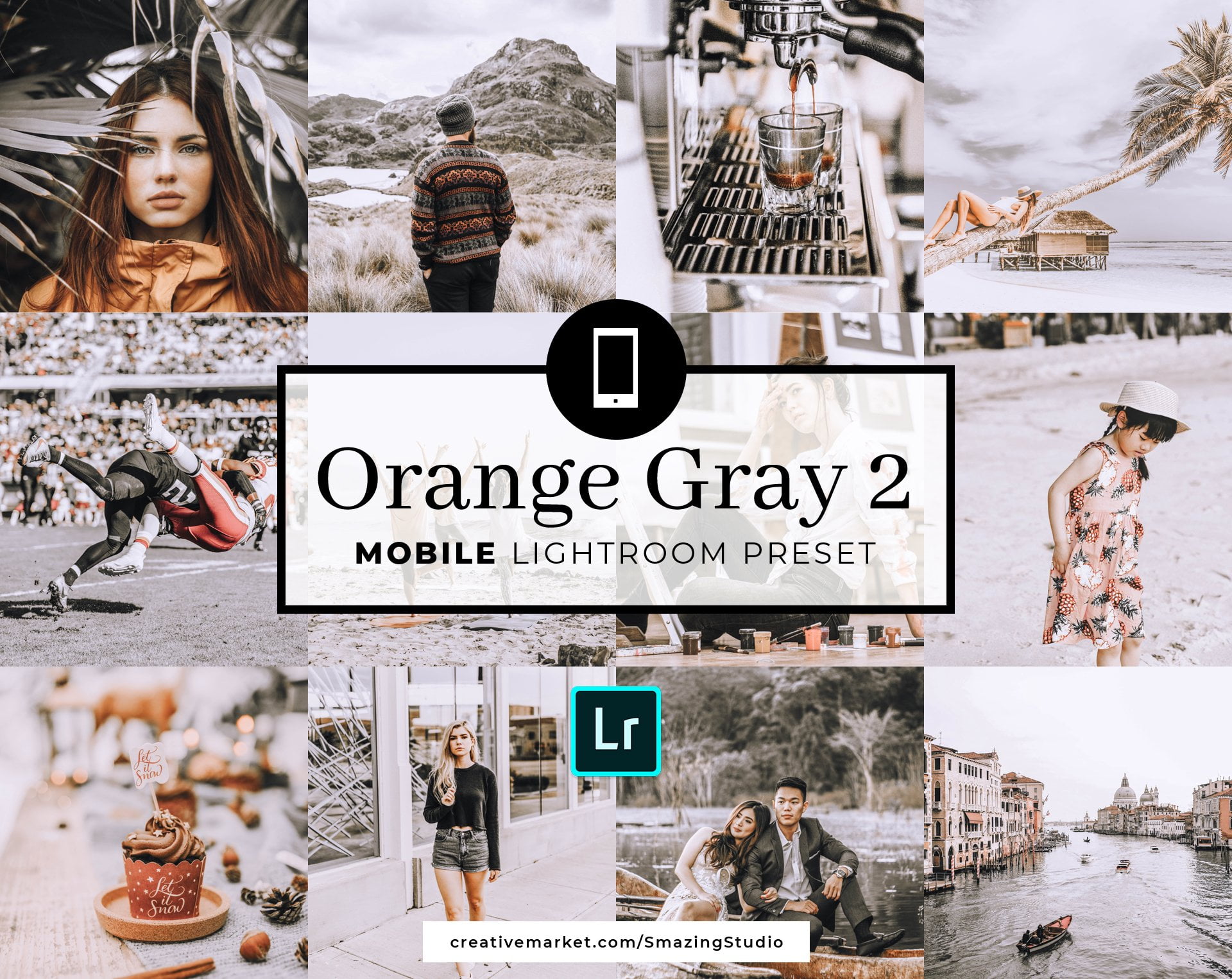 Orange Gray 2 Mobile Lightroom Preset