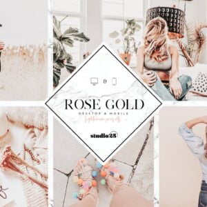 Rose gold lightroom preset