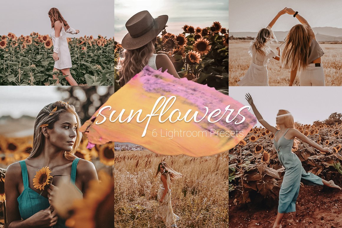 پریست های لایت روم موبایل مجموعه گل آفتاب گردان
